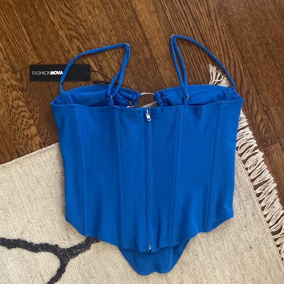 Fashion Nova Eyes on the Prize Corset in Cobalt Blue - Picture 5 of 5